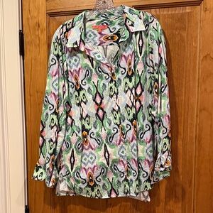 Vilagallo Multicolor Patterned Button Down Shirt